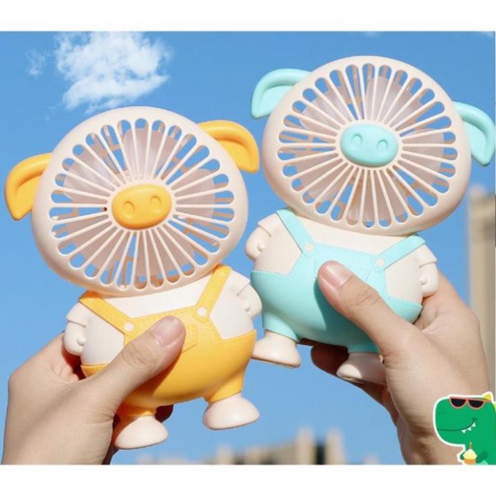 Quạt Tích Điện Mini cầm Tay Cute Fan Lovely Cat Hoạt Hình Quạt Liên Tục Hơn 1 Giờ Cho Bé