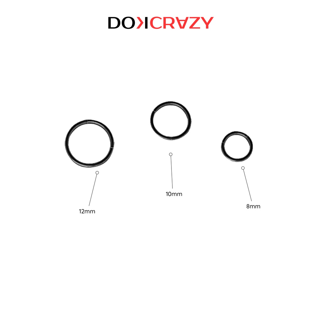 Khuyên tai tròn trơn DOKCRAZY nam nữ vòng mảnh nhiều size SLIM HOOP