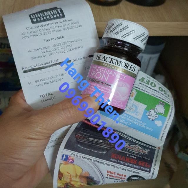 Viên Sắt Cho Bà Bầu Blackmores Pregnancy Iron không gây táo bón_30 viên | BigBuy360 - bigbuy360.vn