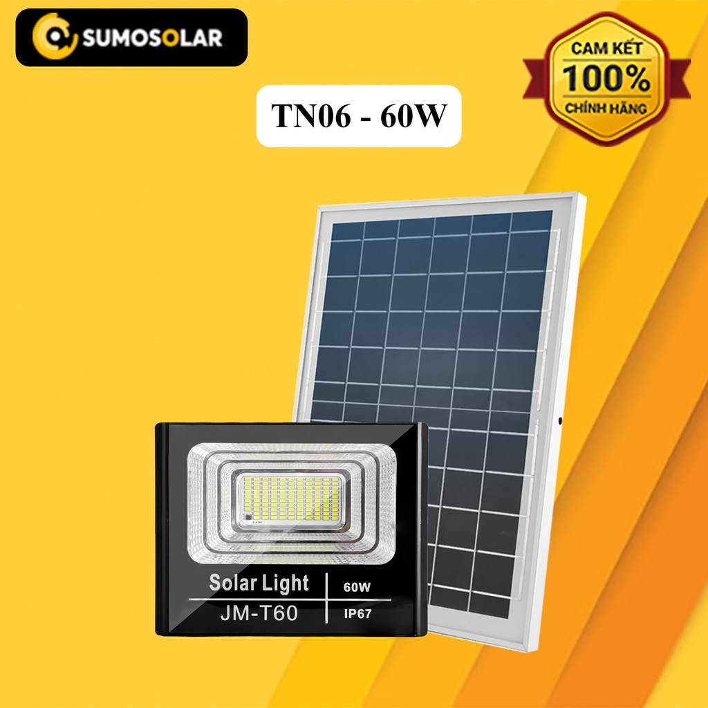 Đèn năng lượng mặt trời pin rời 60W Sumosolar chống nước, bảo hành 12 tháng - TN06