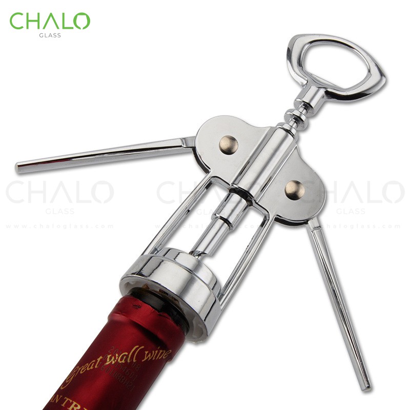 Dụng cụ mở nắp chai rượu vang inox đa năng [Hàng loại #1]