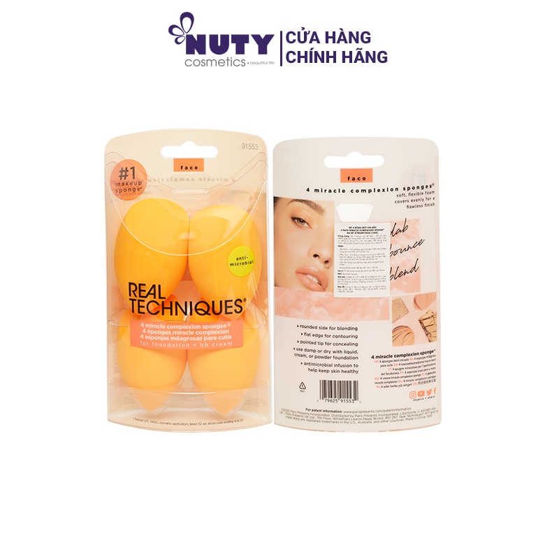 Set 4 Bông Mút Real Techniques Miracle Complexion Sponges