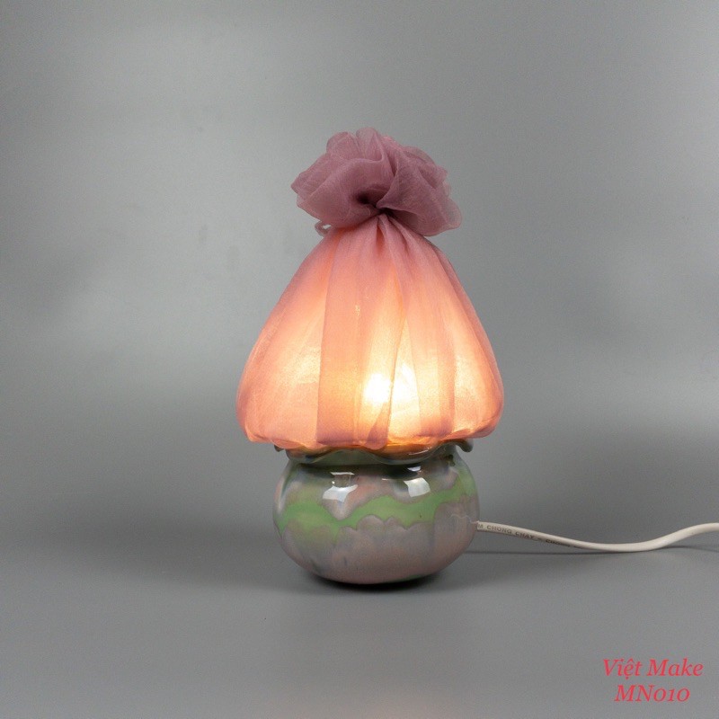 Đèn bàn gốm cao cấp chính hãng nấm ngũ sắc thiết kế Việt Make, đèn vintage thumbnail