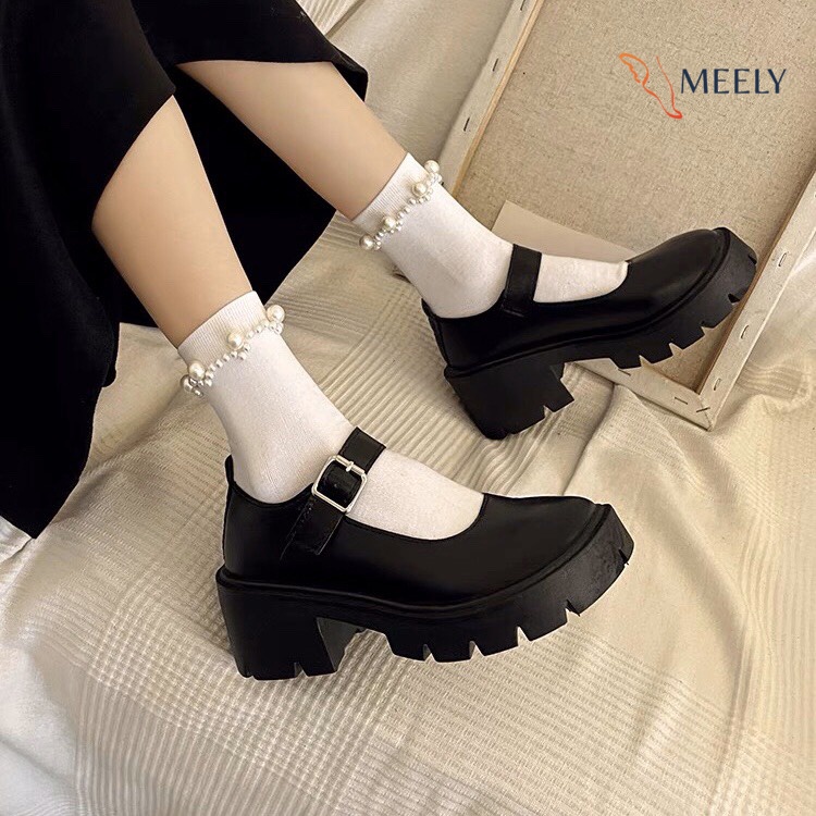 Giày Ulzzang Nữ MEELY dáng Độn Đế Năng Động - M1