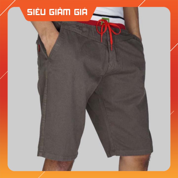 Quần đùi nam kaki nhiều màu, hàng không co dãn lưng chun phong cách trẻ trung size từ 27 đến 32-XM047 ᶻ