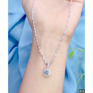 [Bạc thật][Hàng có sẵn giao ngay] Dây chuyền bạc 925 dây xoắn mặt nữ tính mã C40