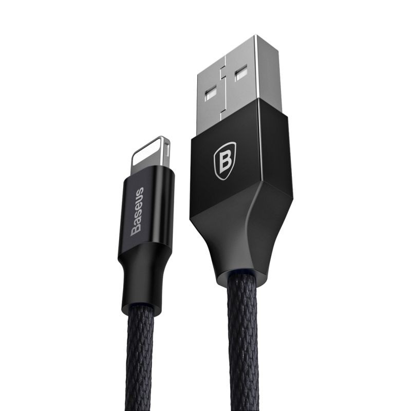 Cáp sạc Baseus Yiven USB to Lightning, vỏ cáp bọc dù chống gẫy gập dài 120cm, sạc nhanh 2A siêu bền