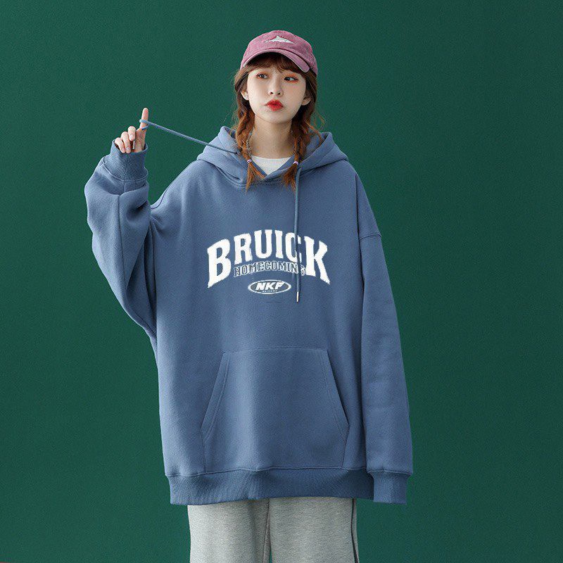 Áo hoodie nam nữ,in chữ BRUICK Áo sweater nỉ nam nữ from rộng Unisex chất nỉ ngoại siêu dày dặn C68 Shop H24 | BigBuy360 - bigbuy360.vn