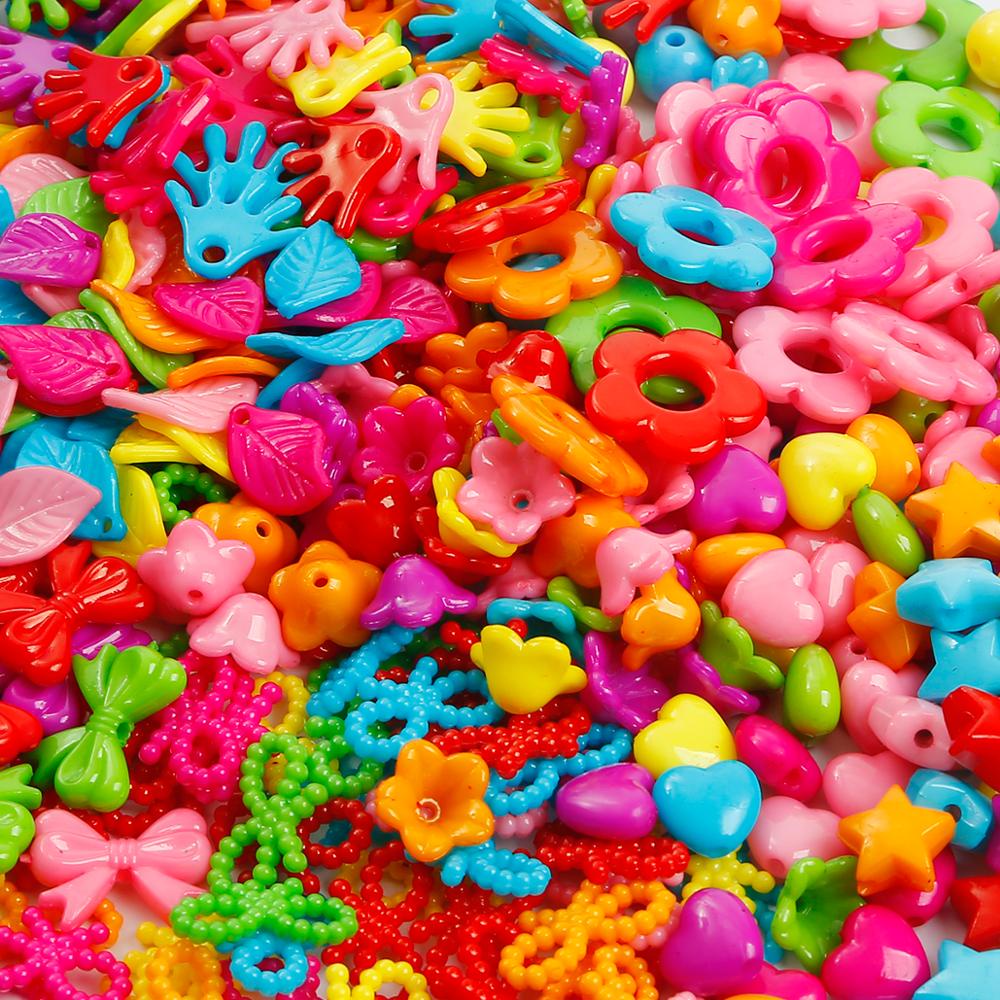 Set 30-1000 Hạt Nhựa Nhiều Màu Làm Trang Sức