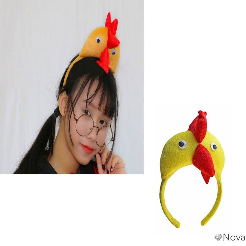Băng Đô Cài Tóc Hình Gà Con 3D Hóa Trang Halloween Cho Nam Và Nữ