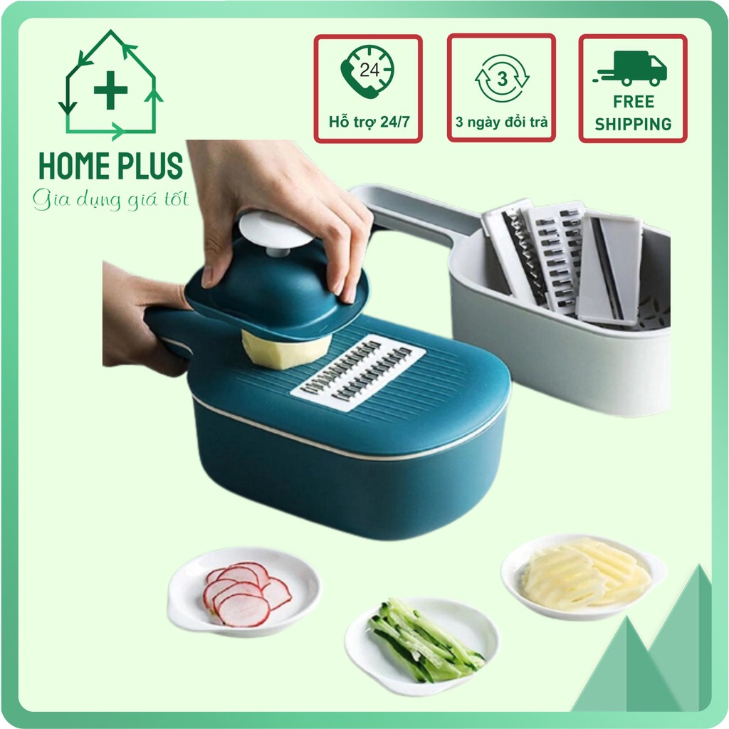 Bào rau củ đa năng xiaomi nạo rau củ quả có thể thay thế nhiều lưỡi cắt khác nhau chất lượng nhựa cao cấp an toàn