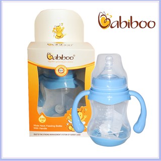 Bình chống sặc cho bé🎁FREESHIP🎁 Bình Babiboo Cổ Rộng Có Quai Cầm (Loại 180ml)