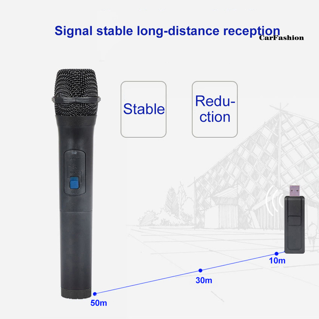 Micro Không Dây Uhf Bằng Nhựa Tiện Dụng Hát Karaoke