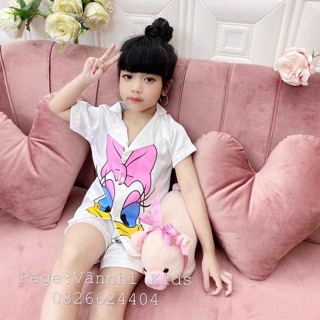 Bộ lụa Vịt thái cho bé gái (14-26kg)