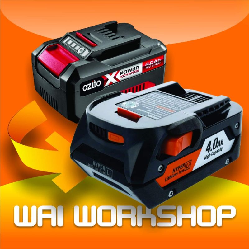 Đế chuyển Ozito sang AEG, Ridgid
