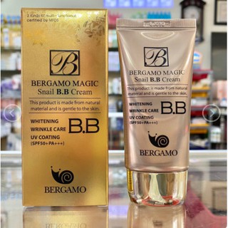 (CHÍNH HÃNG) Kem nền BB cream tinh chất từ ốc sên BERGAMO MAGIC SNAIL B.B CREAM SPF50 PA+++ 50ml