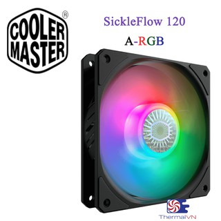 Quạt fan case 12cm Cooler Master SickleFlow 120 ARGB - Sức gió tốt, quay êm, bền bỉ, hiệu ứng đèn Addressable RGB