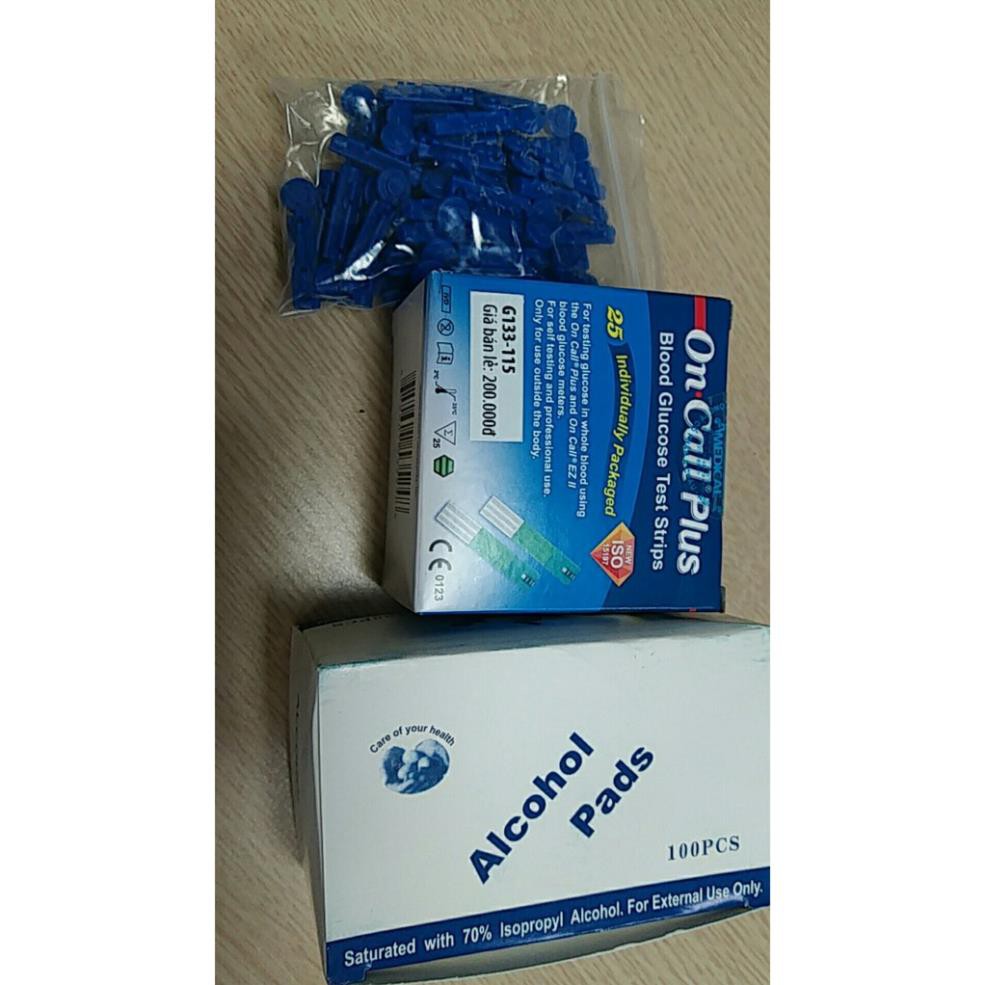 [Sản xuất tại Mỹ] Que thử đường huyết Acon On-Call Plus - Dùng Cho Máy Đo Đường Huyết On-Call Plus, On Call EZ, On Call