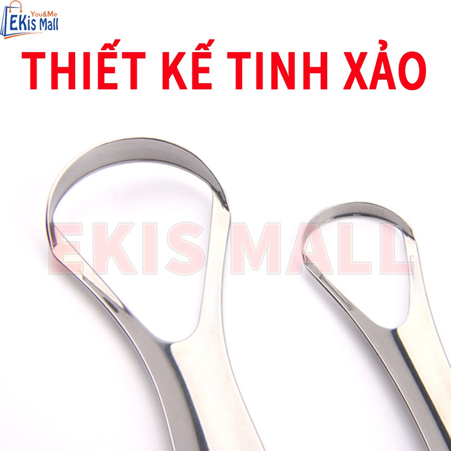 Dụng cụ cạo lưỡi vệ sinh răng miệng KÈM HỘP