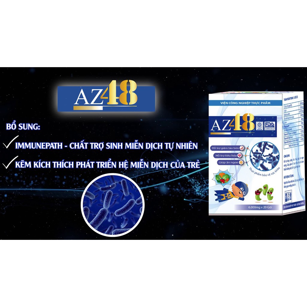 MEN AZ48 - TRỊ TÁO BÓN BIẾNG ĂN - TĂNG ĐỀ KHÁNG