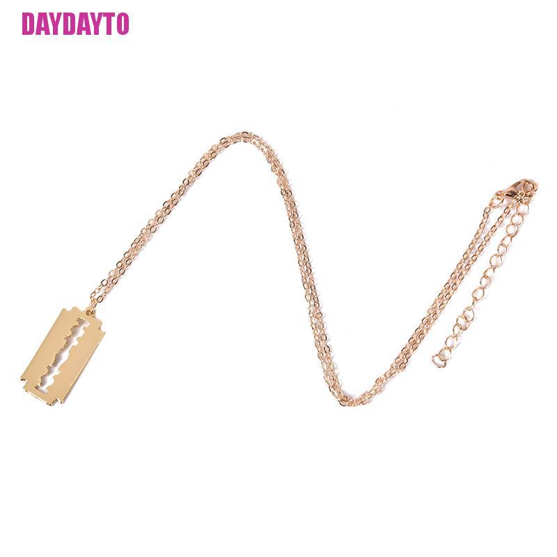 Dây Chuyền Mặt Hình Dao Cạo Bằng Thép Không Gỉ