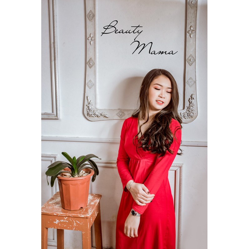 Váy mặc sau sinh cho con bú nhanh Beauty Mama