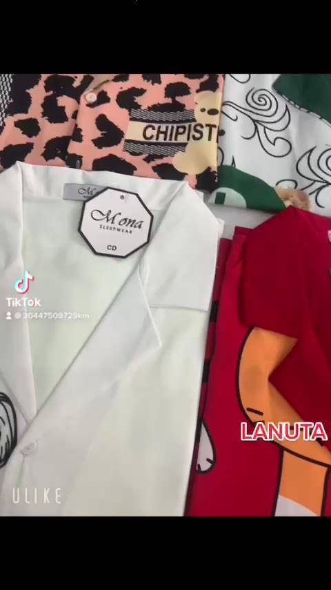 Váy sơ mi xuông dáng dài đầm ngủ mặc nhà dễ thương thiết kế xinh đẹp lụa ngủ cao cấp OKELA MO | BigBuy360 - bigbuy360.vn