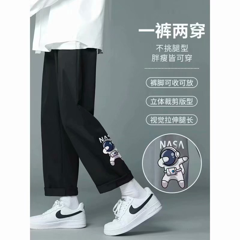 Quần dài thể thao in họa tiết NASA thời trang hè năng động 2022 cho nam