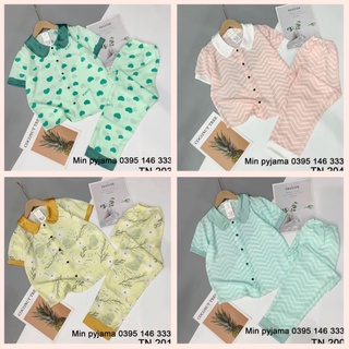 Đồ bộ ngủ nữ mặc nhà pyjama, tay ngắn quần dài cao cấp mã da112999