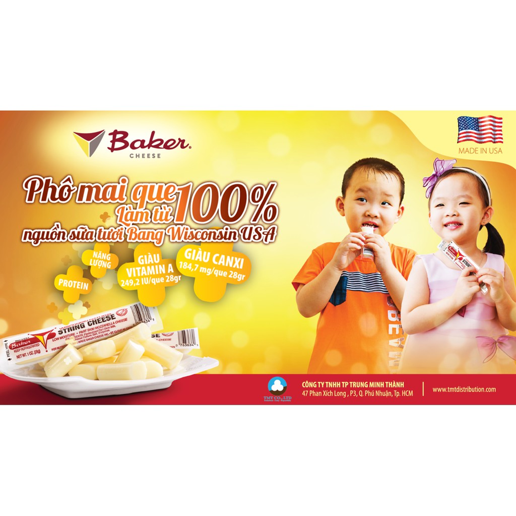 Phô mai que Mozzarella Snack Mỹ gói 5 que (5 x 28g) | BigBuy360 - bigbuy360.vn