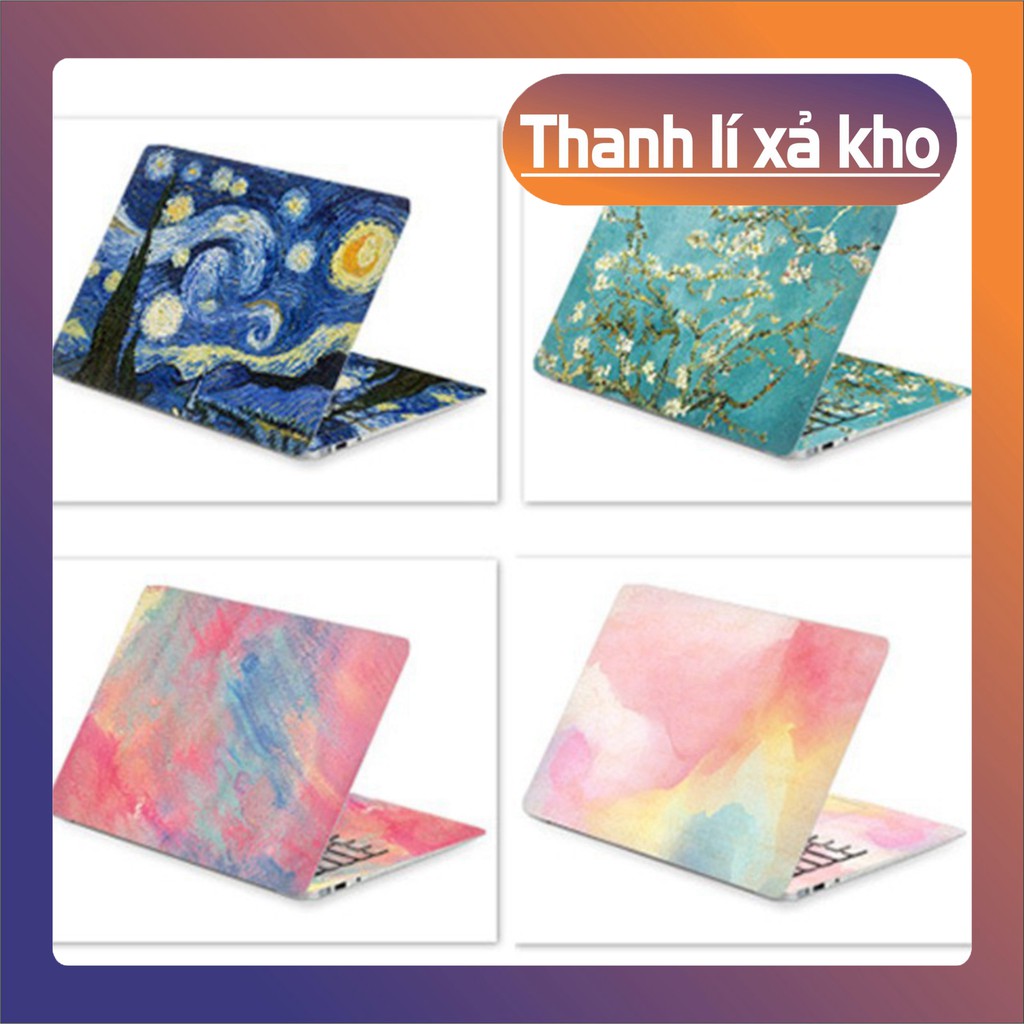 (xả kho) Decal dán laptop họa tiết nghệ thuật nhiều màu sắc cho HP/ Acer/ Dell /ASUS/ Sony/Xiaomi/Macbook Air