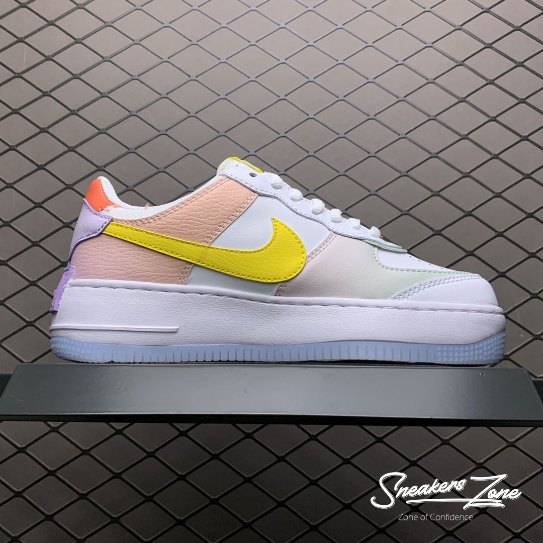 (FREESHIP+HỘP+QUÀ) Giày Thể Thao AIR FORCE 1 Shadow White Hydrogen Blue Purple Trắng Xanh Gót Tím Thấp Cổ Siêu Hot | BigBuy360 - bigbuy360.vn
