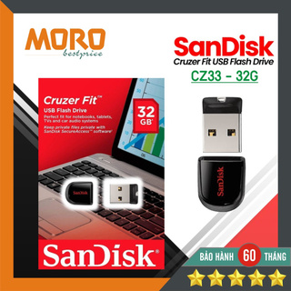 [USB mini siêu nhỏ] Sandisk Cruzer Fit CZ33 – USB 16GB / 32GB 2.0 mini siêu nhỏ – Bảo hành 5 năm