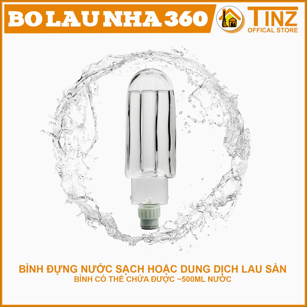 Cây lau nhà thông minh 360 độ xịt nước phun sương, chổi lau nhà TINZ|Mã Trắng