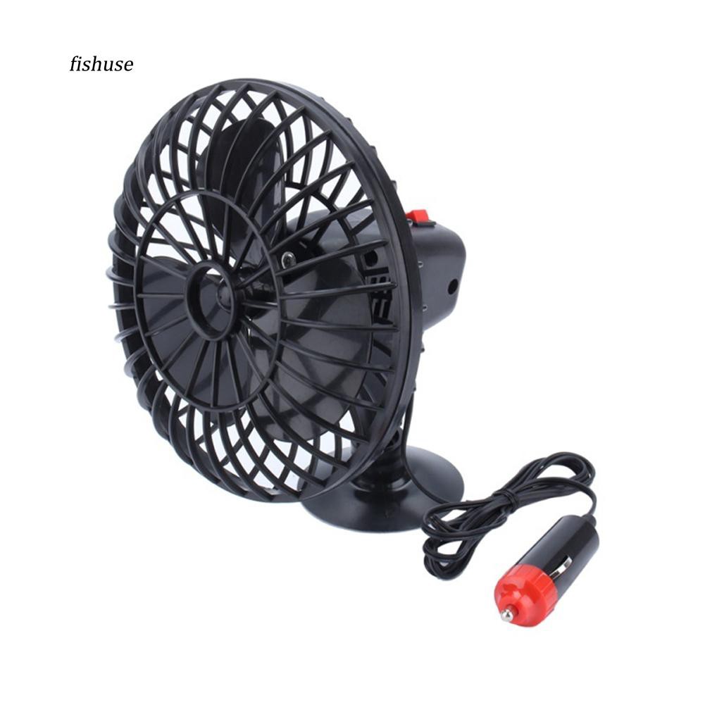 Bộ quạt điện mini 12V dùng trên xe ô tô kèm giác hút