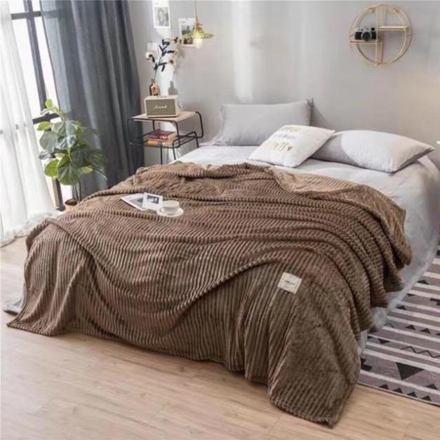 Chăn tuyết nhung, kẻ tăm, chăn văn phòng 2mx2m2 hàng cao cấp, nhiều màu siêu mềm mịn