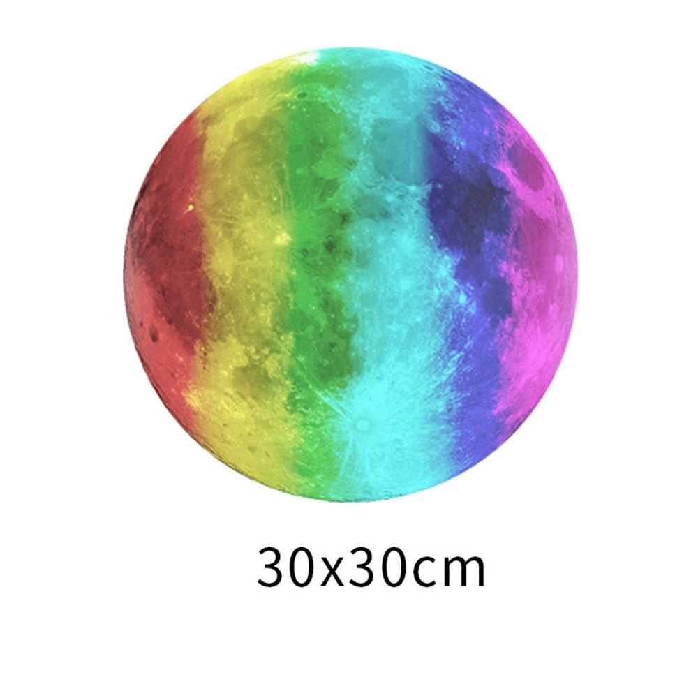Sticker Dán Tường Dạ Quang Hình Mặt Trăng 3d 20 / 30cm