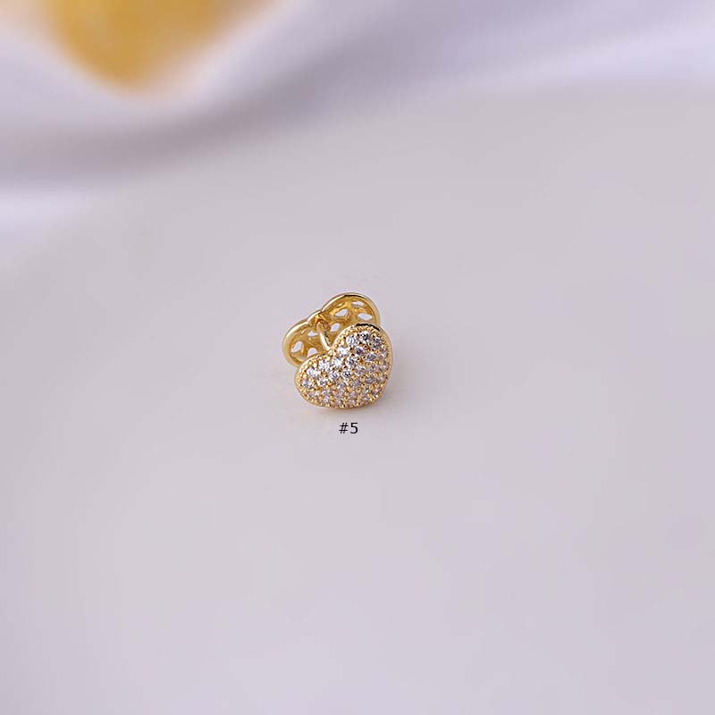 1 Khuyên Tai Tròn Bằng Đồng Đính Đá Zircon 8-10mm 2022 Mới