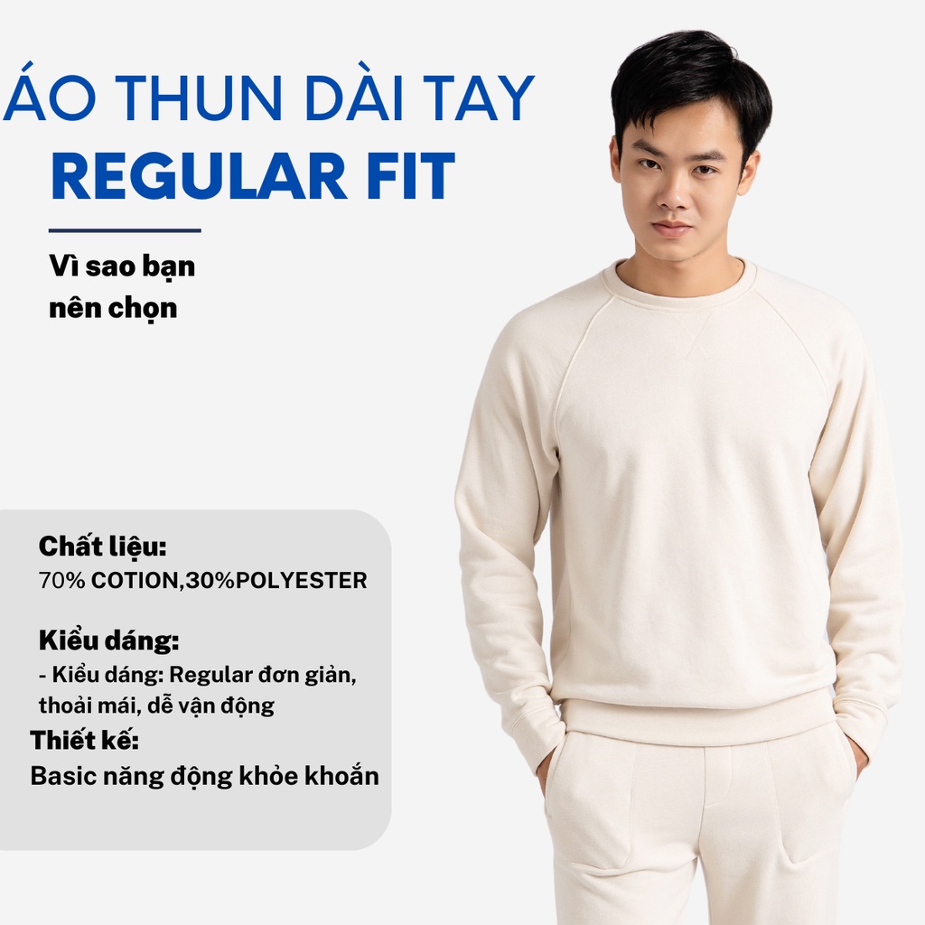 Áo thun dài tay nam CIZA  chất nỉ da cá cao cấp form rộng trẻ trung size S M L XL  ATDR20