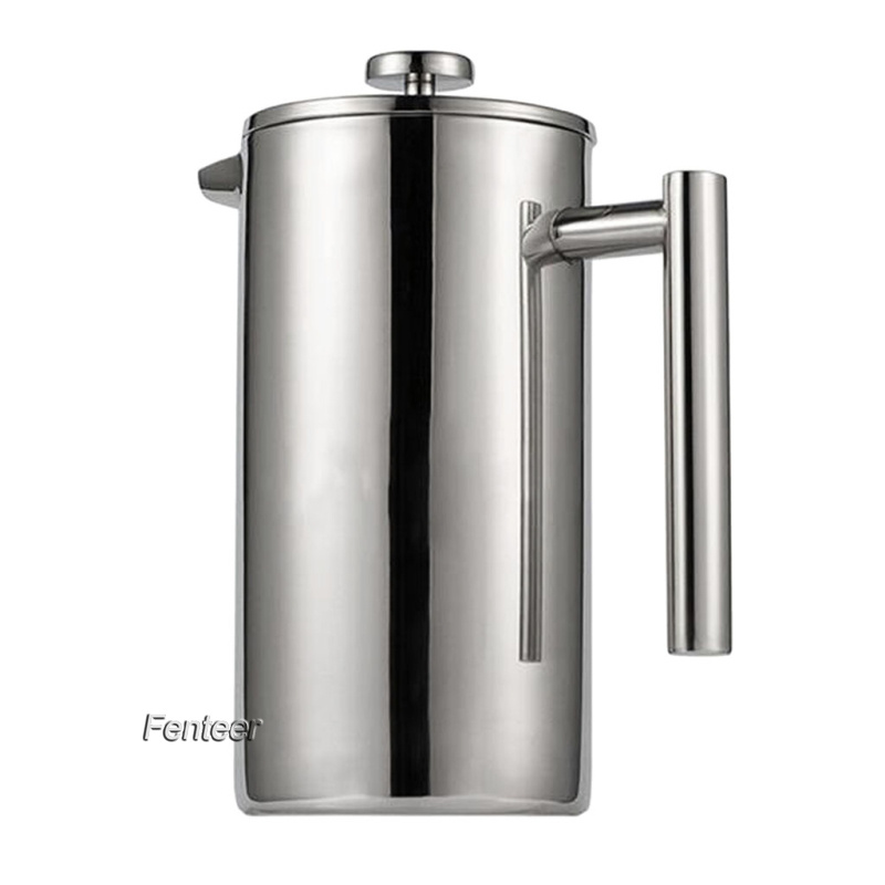 [FENTEER]350ml Tea Coffee Maker French Coffee Plunger Press Plunger Stainless Steel