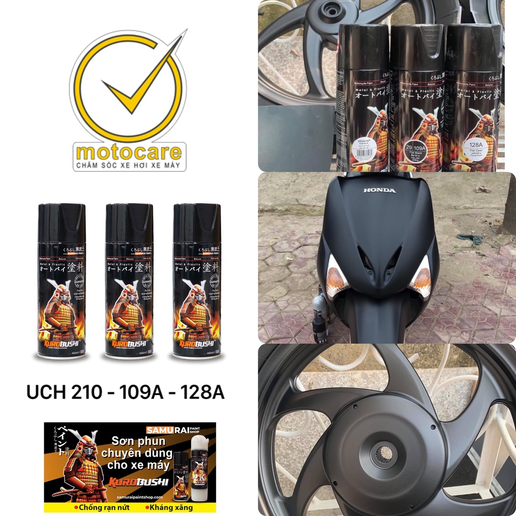 [ COMBO 3 CHAI ] SƠN SAMURAI MÀU ĐEN NHÁM 109A - CHUẨN QUY TRÌNH ĐỘ BỀN CAO