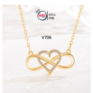 Dây chuyền Bạc Ý Nữ Mặt Liền Dây Cao Cấp V706 - NaMoo Jewelry