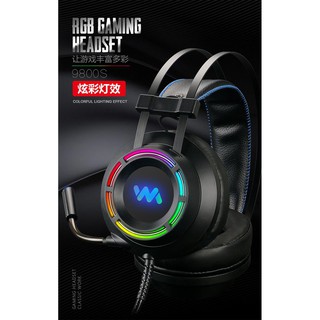 Tai nghe wangming 9800s chơi game có dây rgb 7.1 usb, led egb