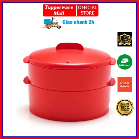 Xửng hấp cao cấp Tupperware Steam It 2 Tầng - Nhựa Nguyên Sinh an toàn cho sức khỏe - Chịu nhiệt