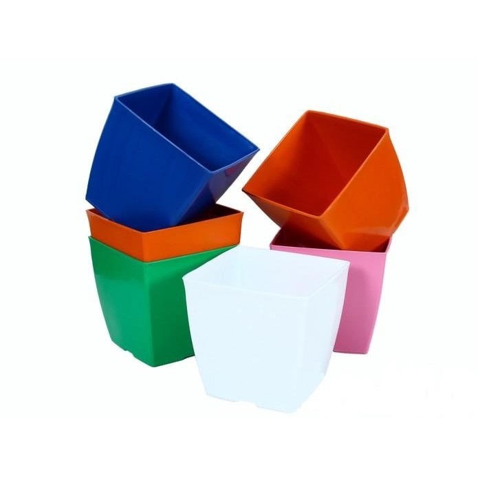 Chậu nhựa vuông đẹp 15x15cm