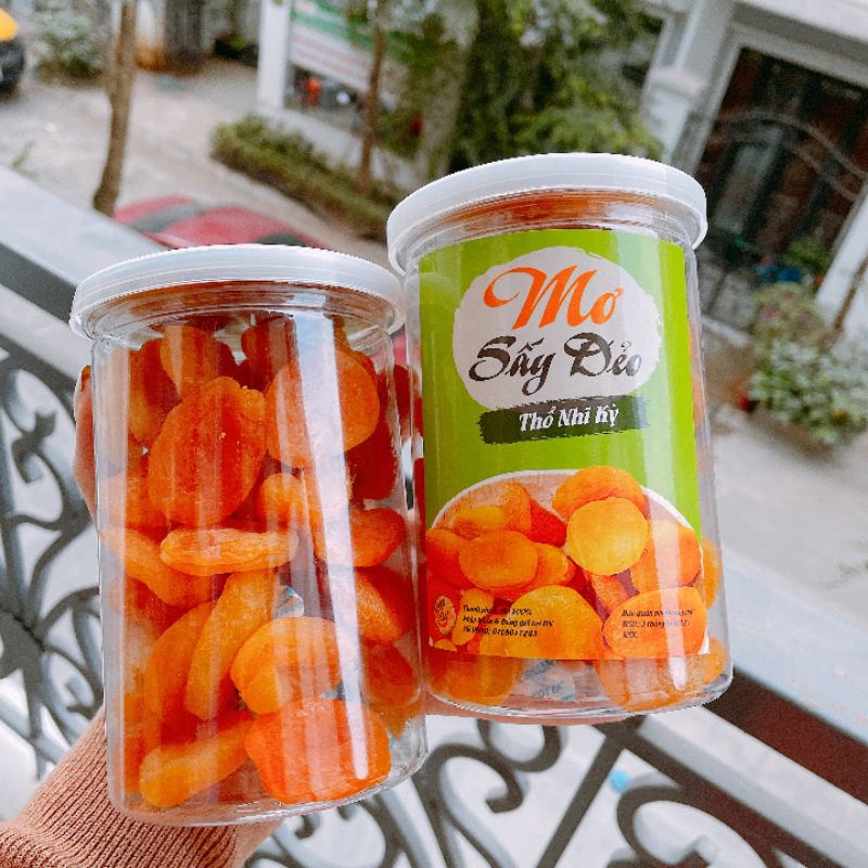 Mơ sấy dẻo không đường thổ nhĩ kì hũ pet 400gr, Mơ sấy dẻo loại 1 thơm ngon