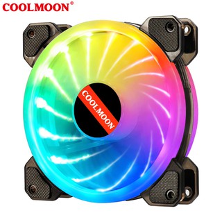 Quạt Tản Nhiệt, Fan Coolmoon V2 / Ver 2 Led RGB (Version 2021) - Kết Nối Hub Bán lẻ
