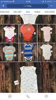 Combo set 10 bodysuit carter cho bé sơ sinh