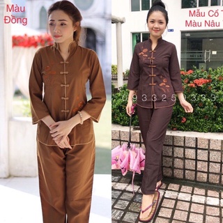 ĐỒ LAM ĐI CHÙA  Sẩm Thêu Cổ Tàu S2