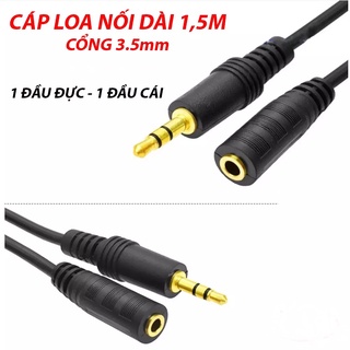 Cáp loa nối dài jack 3.5 - 1 đầu đực - 1 đầu cái